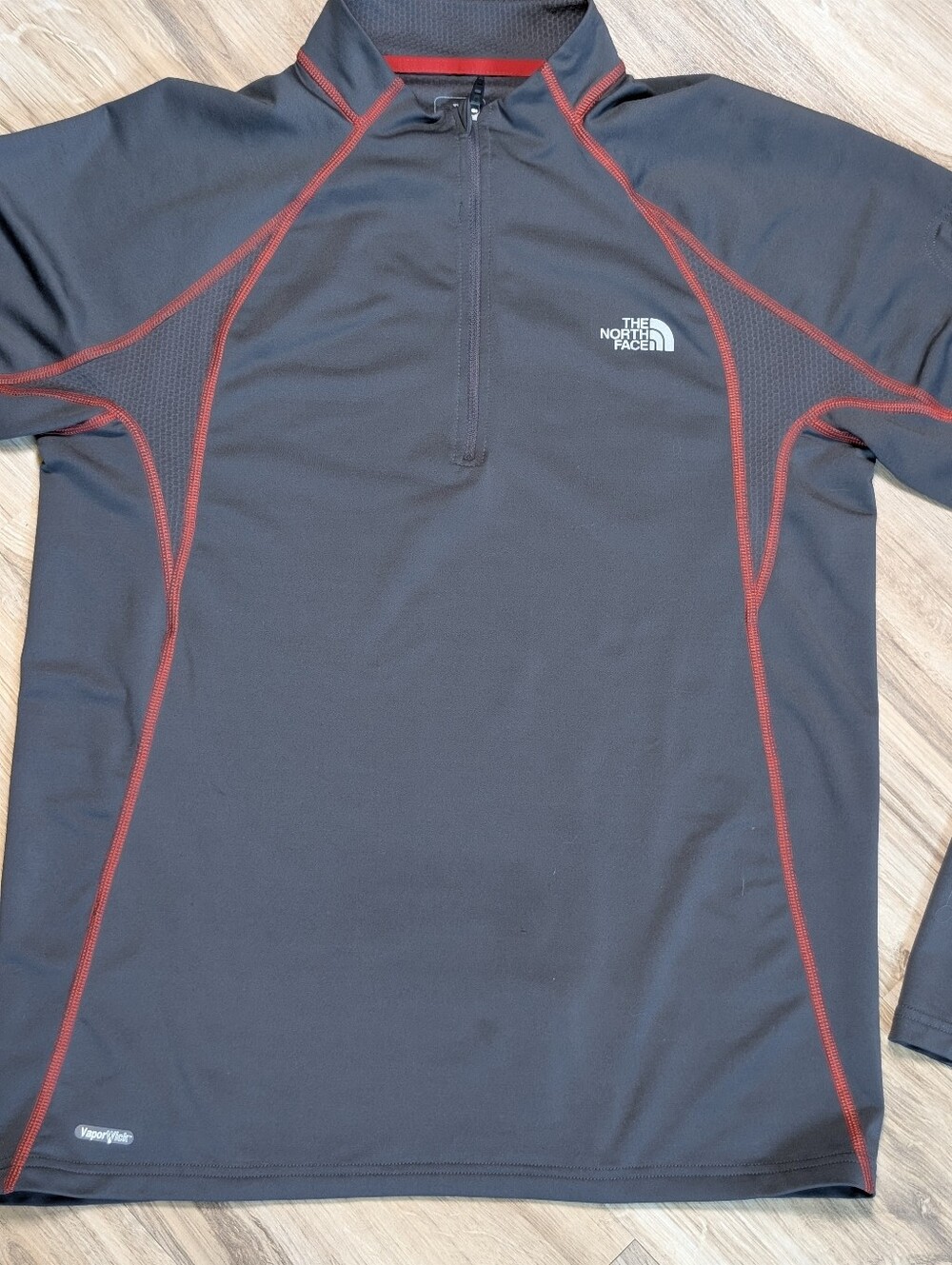 The North Face Pullover FlashDry 1/4 Quarter Zip Shirt Black Logo